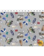 Fore! Golf Gear Pewter -- Clothworks Textiles y3747-119