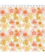 Cluck Cluck Bloom: Crazy Daisies White -- Clothworks y3791-1