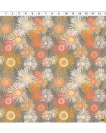 Cluck Cluck Bloom: Crazy Daisies Taupe -- Clothworks y3791-62 