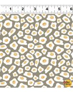 Cluck Cluck Bloom: Eggs Taupe-- Clothworks y3793-62