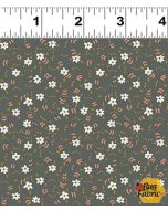Cluck Cluck Bloom: Flower Dance Dark Taupe -- Clothworks y3794-63