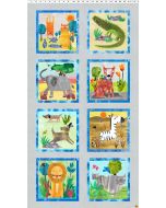Colorama: Animal Panel Mist Gray (2/3 yard) -- Clothworks Textiles y3803-116 