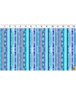 Colorama: Stripe Multi Bright (blue) -- Clothworks Textiles y3808-56 