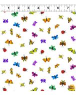 Colorama: Butterflies White -- Clothworks Textiles y3809-1