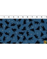 Purrfection: Kittens Blue -- Clothworks Textiles y3974-90