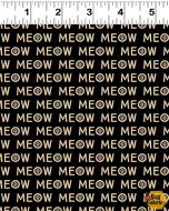 Purrfection: Meows Black -- Clothworks Textiles y3976-3