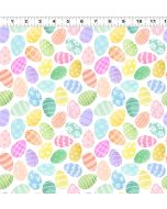Spring Has Sprung: Easter Eggs -- Clothworks y4010-55 - 2 yards 28" remaining