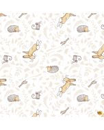 Guess How Much I Love You 2024:  Forest Friends White -- Clothworks Textiles y4245-1 - 1 yard 15" + FQ remaining