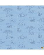 Guess How Much I Love You 2024:  Toile Denim -- Clothworks Textiles y4248-88 