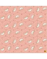 Guess How Much I Love You 2024:  Bunny Moons Coral Flannel -- Clothworks Textiles y4253-39 