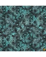 Faboolous: Marbling Teal -- Clothworks y4482-104