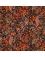 Faboolous: Marbling Orange -- Clothworks y4482-36