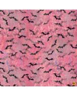 Faboolous: Bats Raspberry -- Clothworks y4483-74