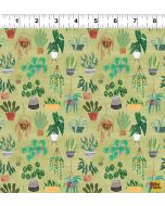 Homebodies: Plants Olive -- Clothworks y4668-24