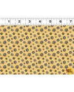 Homebodies: Paw Prints Gold -- Clothworks y4670-68