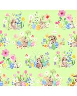 Spring Cheer: Toile Light Olive -- Clothworks y4689-23 
