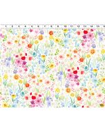 Spring Cheer: Garden Multi Color -- Clothworks y4690-55 
