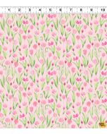 Spring Cheer: Tulips Light Pink -- Clothworks y4695-41 