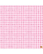 Spring Cheer: Gingham Pink -- Clothworks y4696-42 