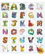 Amazing Alphabet: Alphabet Block Panel (1 yard) -- Clothworks y4753-1