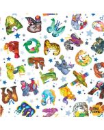 Amazing Alphabet: Alphabet Toss White -- Clothworks y4755-1