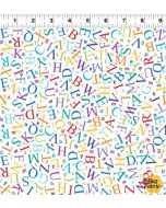 Amazing Alphabet: Letters White -- Clothworks y4757-1