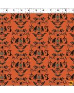 Emerald Hollow: Damask Orange -- Clothworks y4827-36