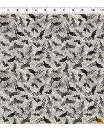 Emerald Hollow: Bats Mist Gray -- Clothworks y4835-116 