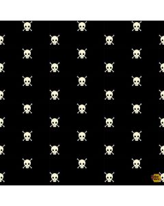 Boo! Skull & Bones -- Dear Stella Fabrics stella-dfg2458 black