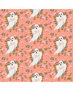 Boo! Boo Ghosts -- Dear Stella Fabrics stella-dfg2460 papaya