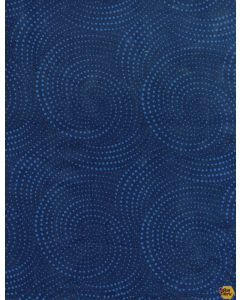 Extra Wide Backing: Dotted Spirals Blue (108" wide back) -- Timeless Treasures Fabric xink-c8737 blue