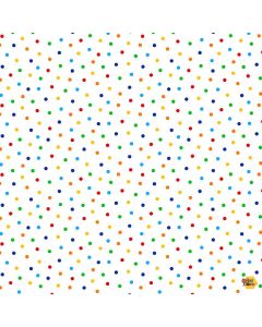Lightbox Dots: Polka Dots Confetti White -- Timeless Treasures Fabrics dot-cd1960 confetti 