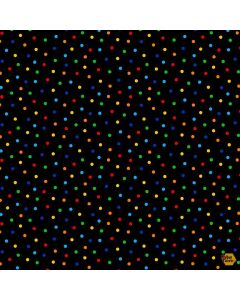 Lightbox Dots: Polka Dots Multi Black -- Timeless Treasures Fabrics dot-cd1960 multi 