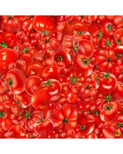 Fresh Veggies: Fresh Tomatoes -- Timeless Treasures Fabrics food-cd1982 red