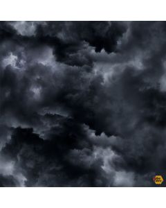 Dragon's Lair: Dark Grey Cloud Sky -- Timeless Treasures Fabrics sky-cd2497 grey