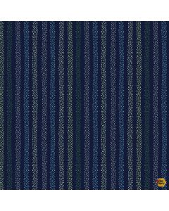 Dino-Mite: Dotty Stripe -- Timeless Treasures Fabrics stripe-cd2431 navy