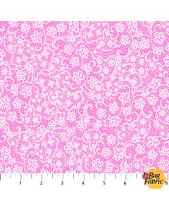 Flirty / Busy Bunny Celebrations: Lace Pink -- Northcott/Patrick Lose Fabrics 10135-21
