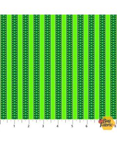 Love O' The Irish Celebrations: Dotted Stripe Green -- Northcott/Patrick Lose Fabrics 10138-73