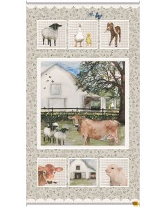 A Beautiful Day: Farm Panel (2/3 yard) - Henry Glass Fabrics 1104p-47