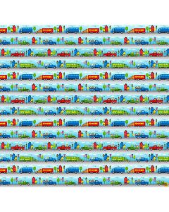 Go-Go: Border Stripe -- Henry Glass Fabrics 1135-11 blue