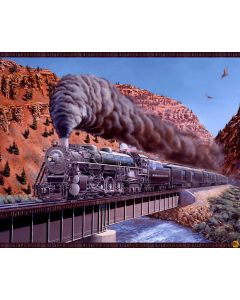 Express Tracks: Train Panel (1 yard panel) -- Blank Quilting  1304p-39