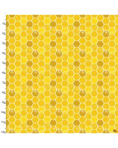 Feed The Bees: Honeycomb Gold -- 3 Wishes Fabrics 17218 gold 