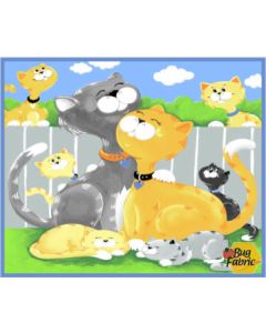 Kitty the Cat: Play Mat Panel (1 yard) -- Susy Bee Fabrics 20394-725 