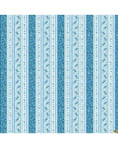Salt & Sea: Turtle Border Stripe -- Henry Glass Fabrics 225-17 - 1 yard 2" remaining