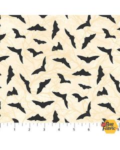 Black Cat Capers: Bats Cream -- Northcott Fabrics 24121-12