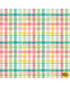 I'm All Ears: Pastel Plaid - Blank Quilting 2459-01 white