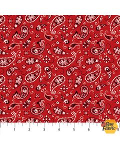Howdy Christmas: Bandana Print Red -- Northcott Fabrics 24616-24 
