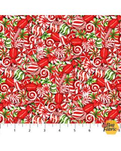 Peppermint Candy: Packed Candy Red Multi -- Northcott Fabrics 24626-24