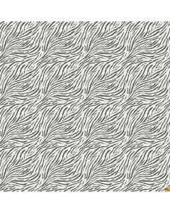Baby Safari: Zebra Print White/Black -- Northcott Fabrics 24677-10 