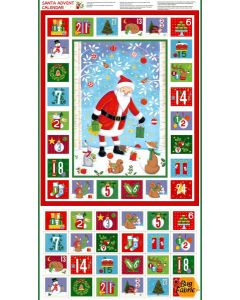 Merry Christmas: Santa Advent Calendar (2/3 yard) -- Makower UK Fabrics tp-2486-1